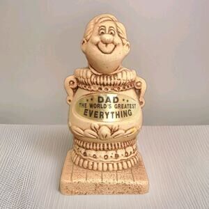Vintage 1975 Paula "Dad The World's Greatest Everything" Kitschy Figurine Gift